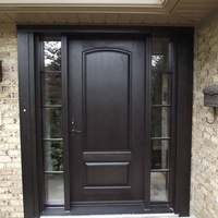 CBMMart Portes d'entrée en bois de haute qualité avec porte d'entrée principale en verre et double porte en bois pour la maison