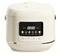 Mini cuiseur à riz 2L, petit cuiseur à riz électrique avec plusieurs programmes de cuisson, cuve intérieure antiadhésive pour 1 à 3 personnes
