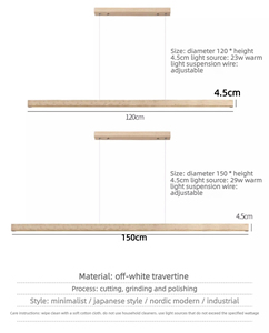 Lampade a Sospensione in Travertino <span class=keywords><strong>Giallo</strong></span> Stile Wabi-sabi Japandi Moderno per Isola Cucina, <span class=keywords><strong>Lampadario</strong></span> Lineare in Pietra per Sala da Pranzo - Product Image 6
