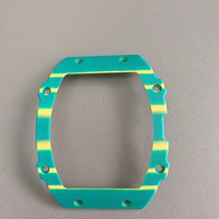 Jam Tangan Mekanik Top Custom 18k Gold Moissanite Versi 011 dengan Casing Emas Mewah dan Tali Karet Fluoro Hijau untuk Pria.