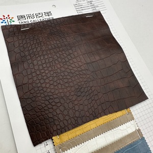 Diseño clásico de cocodrilo PU Faux Leather Multi-Color Artificial Relieve Productos listos Patrón terminado - Product Image 2