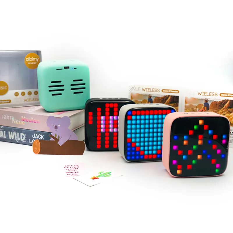 New MY683 Bluetooth speaker retro wireless Colored lights RGB TWS mini card creative gift speaker support pixel OEM/ODM