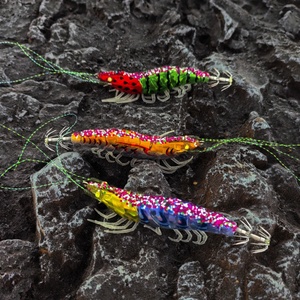 3.0 #   Señuelo de Calamar Luminoso de Silicona Suave con Patas, 10cm 12g, Cebo de Camarón que Brilla en la Oscuridad, <span class=keywords><strong>Egi</strong></span> con Anzuelo de Corona para Pesca Nocturna de Pulpo y Sepia - Product Image 5