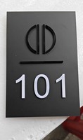 Hotelzimmernummer 3D-Schild Nicht Leuchtend Acryl Gebäude Büro Tür Bodennummer Adressenschild Krankenhaus Zuhause Metall Ohne Beleuchtung