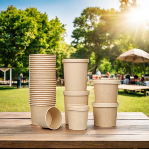 Tazón de Sopa de Cartón Reciclable Ecológico Personalizado por el Fabricante, con Revestimiento de PE Impermeable de Grado Alimenticio para Fideos, Ensaladas y Comida para Llevar - Product Image 1