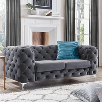 ATUNUS Chesterfield Tufted Luxury Armchair love Seat Sofa Set Accent Loveseat Couch Wholesale Manufacturer Home Furniture