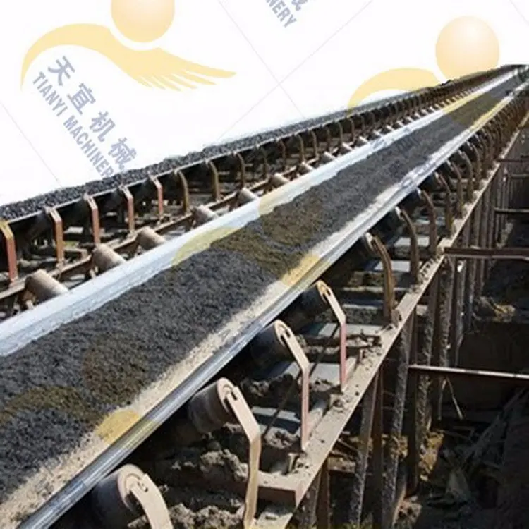 Huge Capacity Belt Conveyor System Provided Carbon Steel Belt Machine TIANYI Heat Resistant Carbon Steel