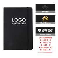 Venta al por mayor cuadernos escolares B5 A7 A4 A5 Diarios de oficina promocionales cuaderno de cuero pu personalizar Set de regalo de negocios
