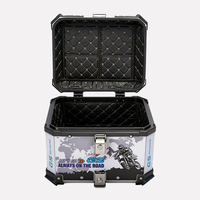 Boîte à bagages pour moto en alliage d'aluminium 45L, accessoires pour moto, véhicule, durable, verrouillable, adaptable, étanche, personnalisable