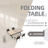 Meubles de jardin personnalisés, table pliante d'extérieur, ensemble de chaises, chaise imperméable avec cadre en aluminium pour hôtel ou restaurant