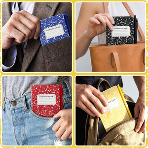 Mini Composition <b>Book</b> With Pen Pocket Digital Printing Paper Cover Saddle Stitching <b>Notebook</b> - Product Image 3