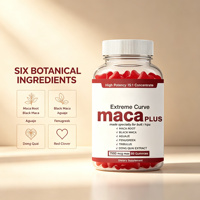 Gummies à la racine de Maca Extreme Curve pour les fesses et les hanches, en forme de cœur, flacon de 60 gummies