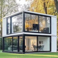 Maison préfabriquée moderne à assemblage rapide Maison duplex Matériau ignifuge Maisons de conteneur modulaires détachables pour bureau temporaire
