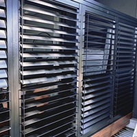 Volets pliants robustes en alliage d'aluminium, type accordéon, pour fenêtre, porte à persiennes, pare-soleil extérieur sécurisé et écologique