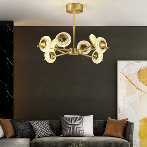 Postmodern Minimalist Style High-End Crystal <b>Lighting</b> Fixtures Nordic Style Creative <b>Dining</b> Living Room Pendant Chandeliers - Product Image 1