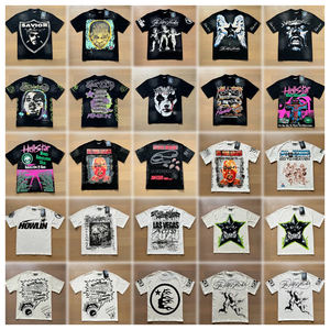 เสื้อยืดแขนสั้นผู้ชายผ้าฝ้ายยืดสไตล์ Y2K สำหรับผู้ชาย ขายส่งจากโรงงาน ลายก้างปลา สไตล์ลำลอง - Product Image 5