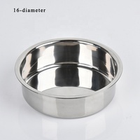 Bol pour animaux de compagnie en acier inoxydable à bords lisses, style simple et arrondi, pour chat et chien, prix abordable, écologique, vente en gros