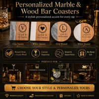 Ensemble de sous-verres ronds en marbre et bois, sous-verres modernes en pierre pour table basse, accessoires de bar