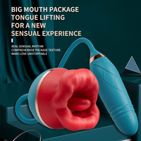 Vibrador con Tecnología de Aire Kiss Big Mouth, Lengua Falsa, Silicona+ABS, 100% Impermeable, Verde, para Clítoris/Punto G