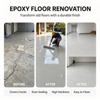 Peinture pour sol en sable coloré époxy intérieur/extérieur, revêtement antidérapant sans joint haute dureté pour garage, usine, patio, surface en béton