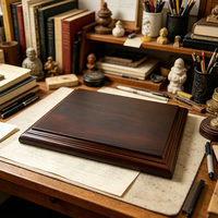 Base de trophée carrée en bois massif, finition acajou, socle de présentation, support de récompense, décoration de table