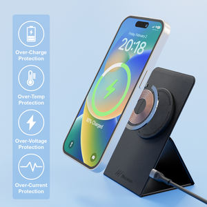 Vente en gros Mezone 15W chargeurs magnétiques sans fil Offre Spéciale téléphone portable chargeur rapide avec support pliant - Product Image 3