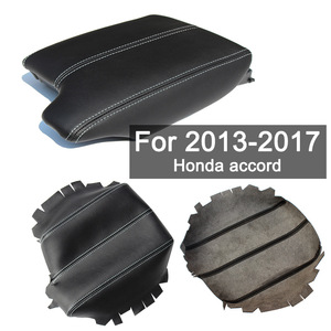 Cubierta de Cuero para Reposabrazos Central Delantero de Honda Accord 9na Generación, Caja de Almacenamiento con Costuras Negras y Rojas, Modificación Interior - Product Image 5