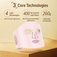 Masque facial LED sans fil à lumière infrarouge personnalisé en silicone pour la thérapie par la lumière rouge, beauté du visage