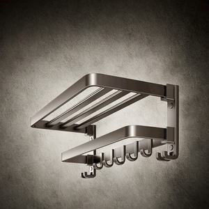 <span class=keywords><strong>TIEBA</strong></span> Moderne Aluminium Wandmontierte 1-stufige Umweltfreundliche Langlebige Badezimmerregale Zeitgenössischer Handtuchhalter Maßgefertigt 3 Jahre Garantie - Product Image 3