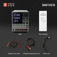 Alimentation USB Type-C à charge rapide YCS 3061VCO, réglable 30V 6A, avec OCP et bouton d'encodage pour préréglage du courant de sortie 30V pour téléphones mobiles
