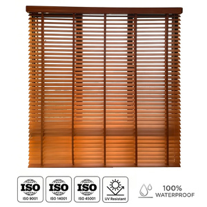 Stores vénitiens en bois <span class=keywords><strong>de</strong></span> tilleul véritable <span class=keywords><strong>de</strong></span> 50 mm, sans cordon, sécurité enfant, isolants thermiques, pour fenêtres en bois, vente en gros, taille personnalisée, séchés au four - Product Image 1