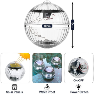 Lámpara Solar Flotante <span class=keywords><strong>para</strong></span> Piscina, Impermeable IP65, LED de Plástico, Multicolor, Lámpara de Agua Flotante <span class=keywords><strong>para</strong></span> Pecera o Estanque - Product Image 4