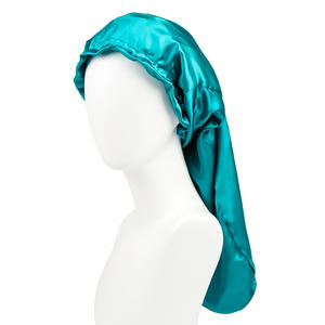 BESTELLA <span class=keywords><strong>professionnel</strong></span> Premium Logo personnalisé Satin Bonnet amélioré dame Long sommeil Cap pour les femmes couleur unie cheveux en plein air quotidien - Product Image 4