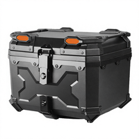 Boîte à bagages pour moto de grande capacité 45L en PP - Boîte arrière de moto durable et anti-poussière - Coffre de moto