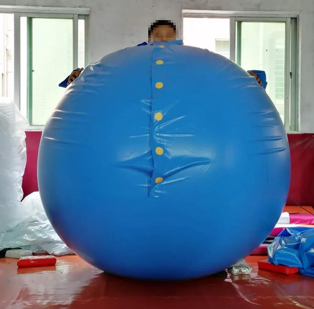 Boule de bleu gonflable, grand costume rond en PVC pour cosplay