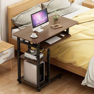 Support pour ordinateur portable, <span class=keywords><strong>table</strong></span> <span class=keywords><strong>de</strong></span> chevet <span class=keywords><strong>mobile</strong></span>, bureau, <span class=keywords><strong>table</strong></span> <span class=keywords><strong>relevable</strong></span>, support <span class=keywords><strong>plateau</strong></span> avec roulettes - Product Image 5