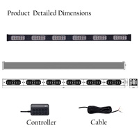NOUVEAU - Barres lumineuses LED stroboscopiques 4x4 - 12V - Barre lumineuse de travail LED auxiliaire - 60W - 36,5 pouces - Barre lumineuse LED pour voitures - Garantie de 2 ans