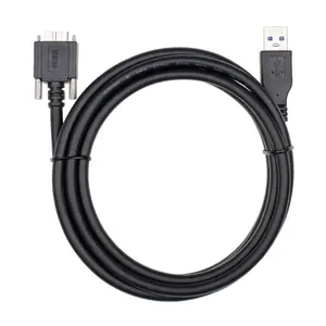 Super Speed 5Gbps Screw Panel Mount Micro B USB 3.0 Extension Cable for Industrial Camera