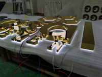 Letrero de letra de canal retroiluminado Led de gran venta 2022 para hospitales y empresas montado en la pared al aire libre respetuoso con el medio ambiente con tiras LED