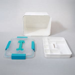 Trousse de premiers soins de <span class=keywords><strong>10</strong></span> <span class=keywords><strong>litres</strong></span>, boîte médicale en <span class=keywords><strong>plastique</strong></span> verrouillable avec plateau à compartiments multiples - Product Image 4