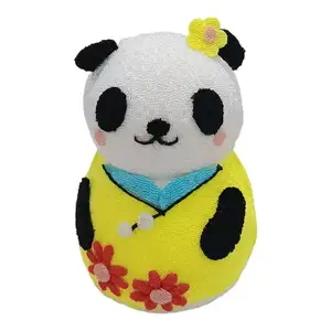 Factory Wholesale Handmade Japanese Roly-poly Toys Chinese Traditional Clothing Pandas