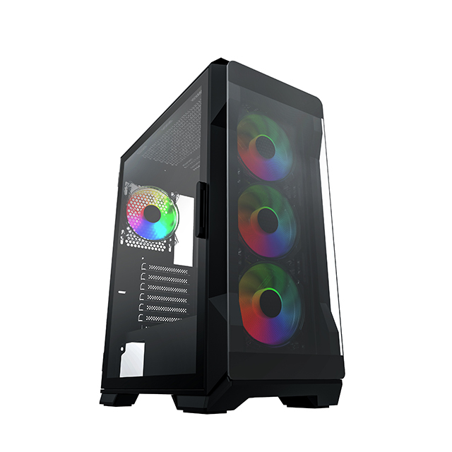 OEM Computer Casing Fin Tempered Float Pc Case Glass Use Silk Clear Edge USB Status Mirror Face Panel Desktop Case