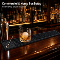 Tapis de bar en PVC personnalisé, tapis anti-dérapant, imperméable, tapis de service avec logo OEM pour bar à cocktails, pub, restaurant