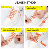 Vendeur chaud imprimé Polyester réglable Sports de plein air sans cravate lacets élastique serrure corde lacets enfants adulte chaussures à lacets rapides
