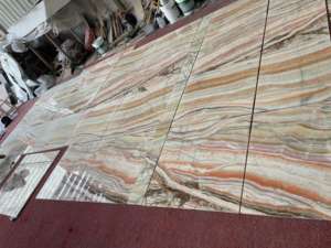 Moderno Natural Translúcido Retroiluminado Pulido Losa Grande Arco Iris Ámbar Onyx Onice Bella Rosa Van <span class=keywords><strong>Gogh</strong></span> para Hotel Interior - Product Image 5