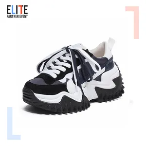 Style Fashion Sneakers Shoes Sports Shoe Factory Custom New Thick Bottom Casual Shoes For Women A3 Rubber Mesh