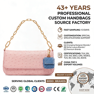 Blush Pink Ostrich Embossed Flap Bag Customized Elegant Gold Chain Strap Denim Pouch Daily Chic Women Handbag OEM Custom - Product Image 1