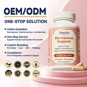 OEM ODM Private Label <b>Menopause</b> Relief Capsules For Women 100% Natural Hot Flash Night Sweat Support Hormone Balance 120 Caps - Product Image 1