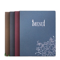 Porte-documents de présentation exécutif personnalisé en cuir PU avec pochettes transparentes A4 pour guide de services hôteliers, menu, livre de liste des plats