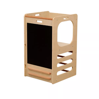 Tours d'escalade en bois Montessori pour enfants avec toboggans, tour d'apprentissage pliable et réglable, marchepied d'aide en cuisine Montessori